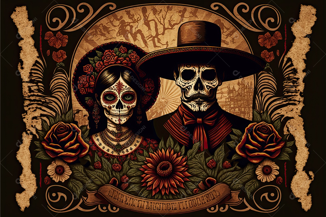 illustration for the Mexican Day of the Dead.