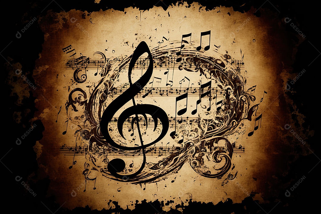 Ilustração sobre música símbolo