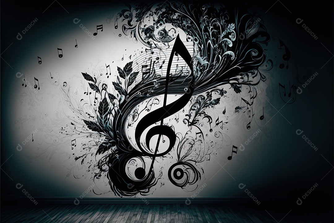 Ilustração sobre música símbolo