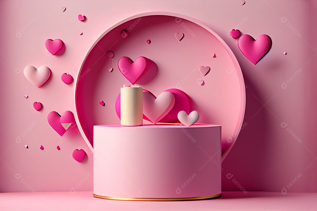 Amor, dia dos namorados. 12 de junho. Estilo de corte de papel 3D arte gerada por ai