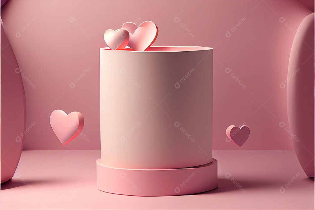 Amor, dia dos namorados. 12 de junho. Estilo de corte de papel 3D arte gerada por ai