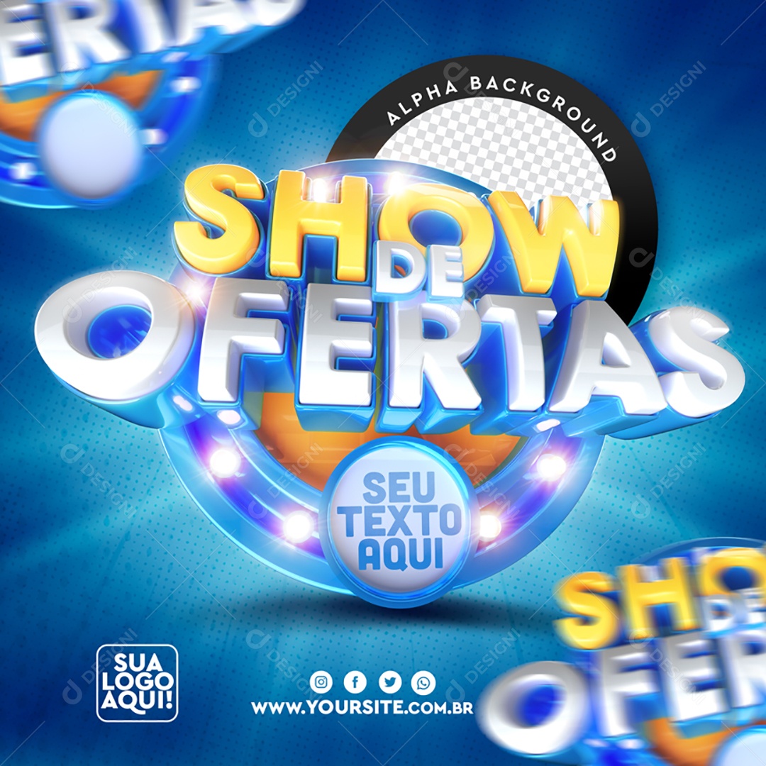 Selo 3D Para Composição Show de Ofertas PSD