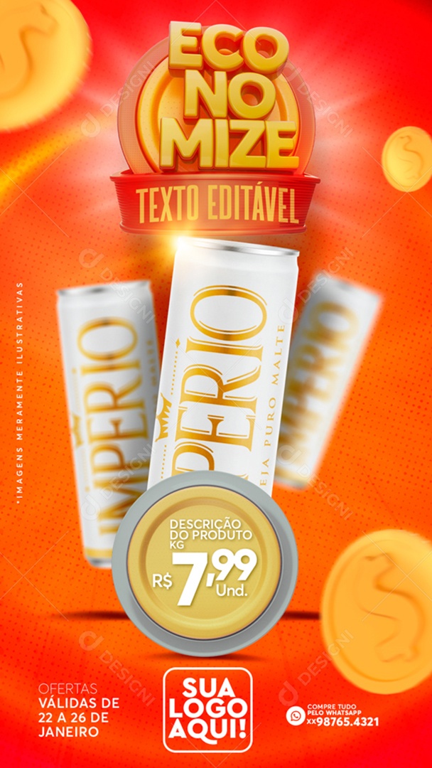 Story Economize Venha Conferir Social Media PSD Editável