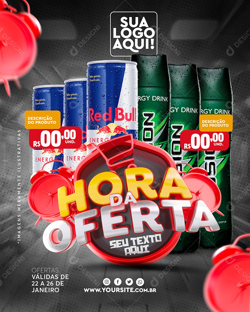 Hora da Oferta Venha Conferir Social Media PSD Editável