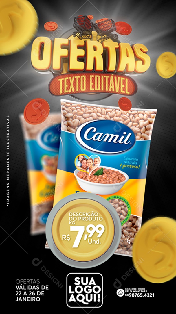 Story Ofertas Venha Conferir Social Media PSD Editável