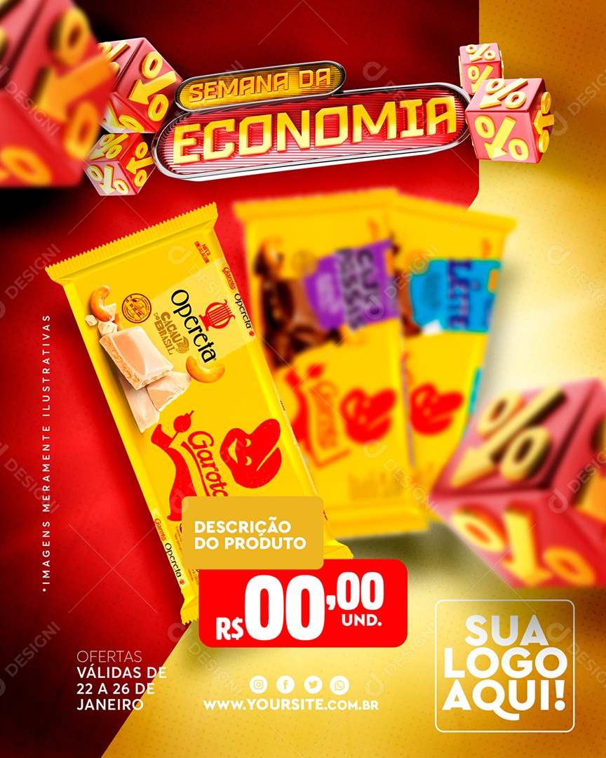 Semana da Economia Venha Conferir Social Media PSD Editável