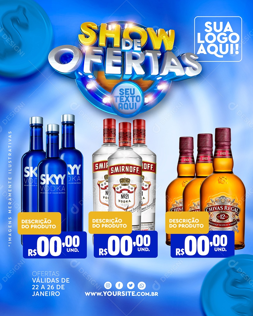 Show de Ofertas Venha Conferir Social Media PSD Editável