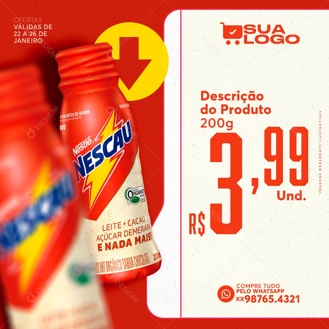 Oferta Venha Conferir Socia Media PSD Editável