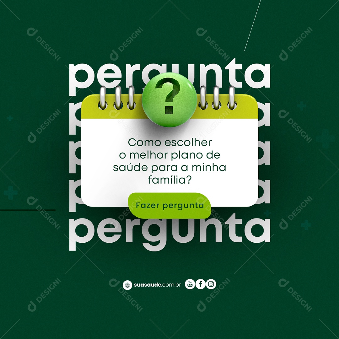 Como Escolher o Melhor Plano de Saúde Convênio Médico Social Media PSD Editável