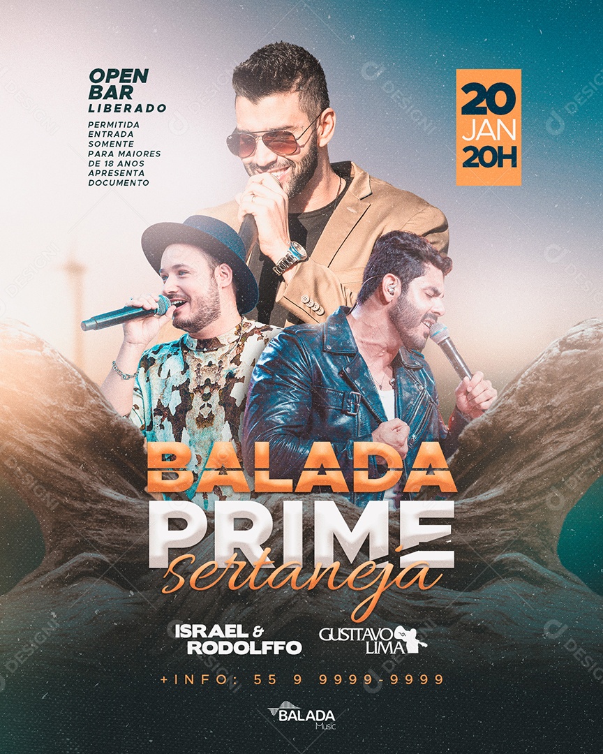 Flyer Balada Prime Social Media PSD Editável