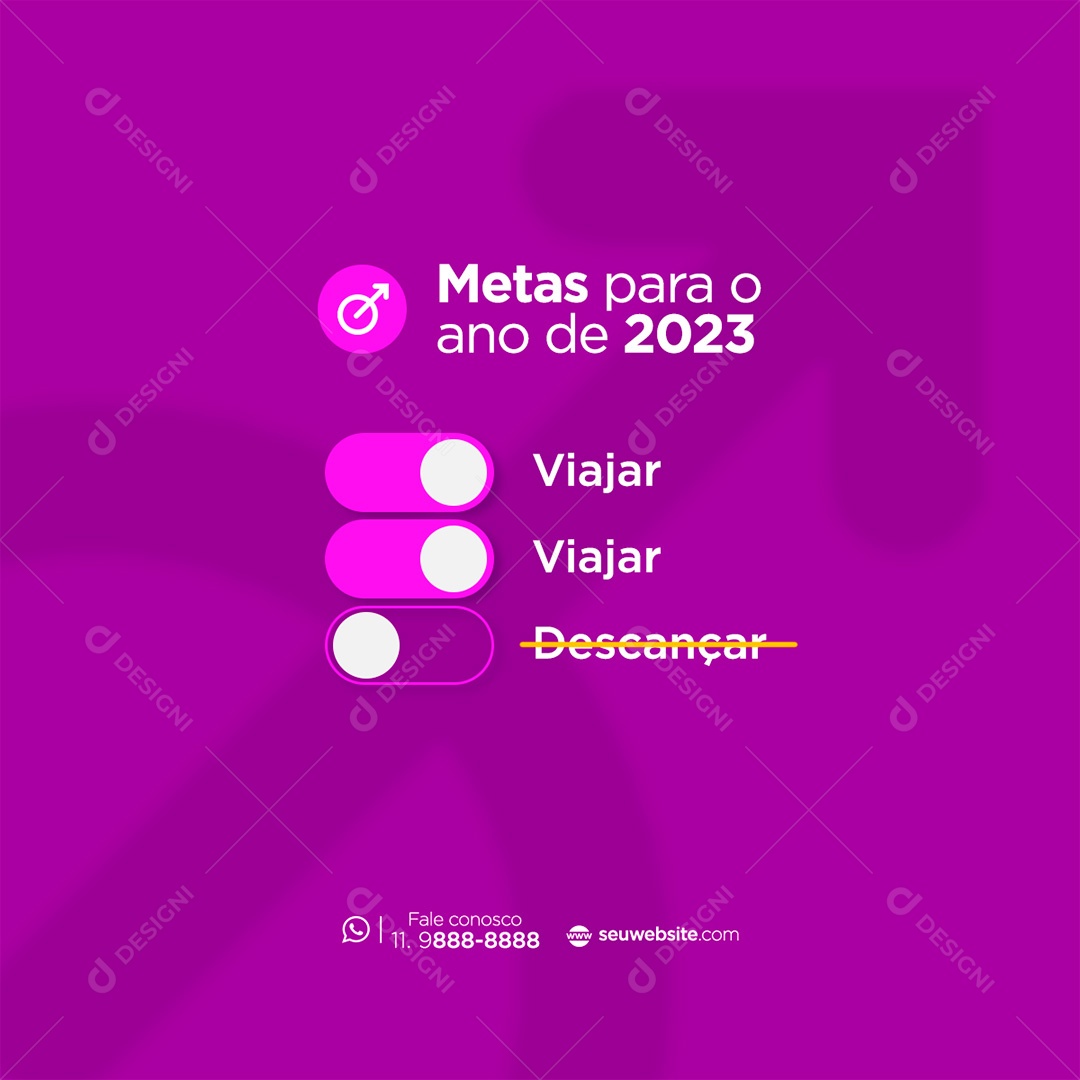 Post Metas Para 2023 Social Media PSD Editável