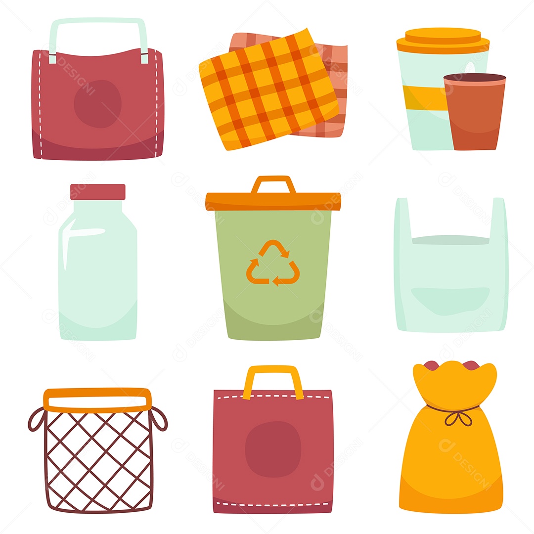 Vários recipientes para vários tipos de itens EPS