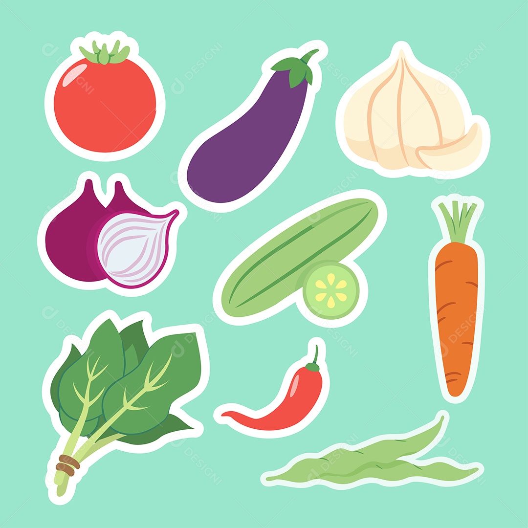Set of fresh vegetables in sketch style. EPS.zip Ve