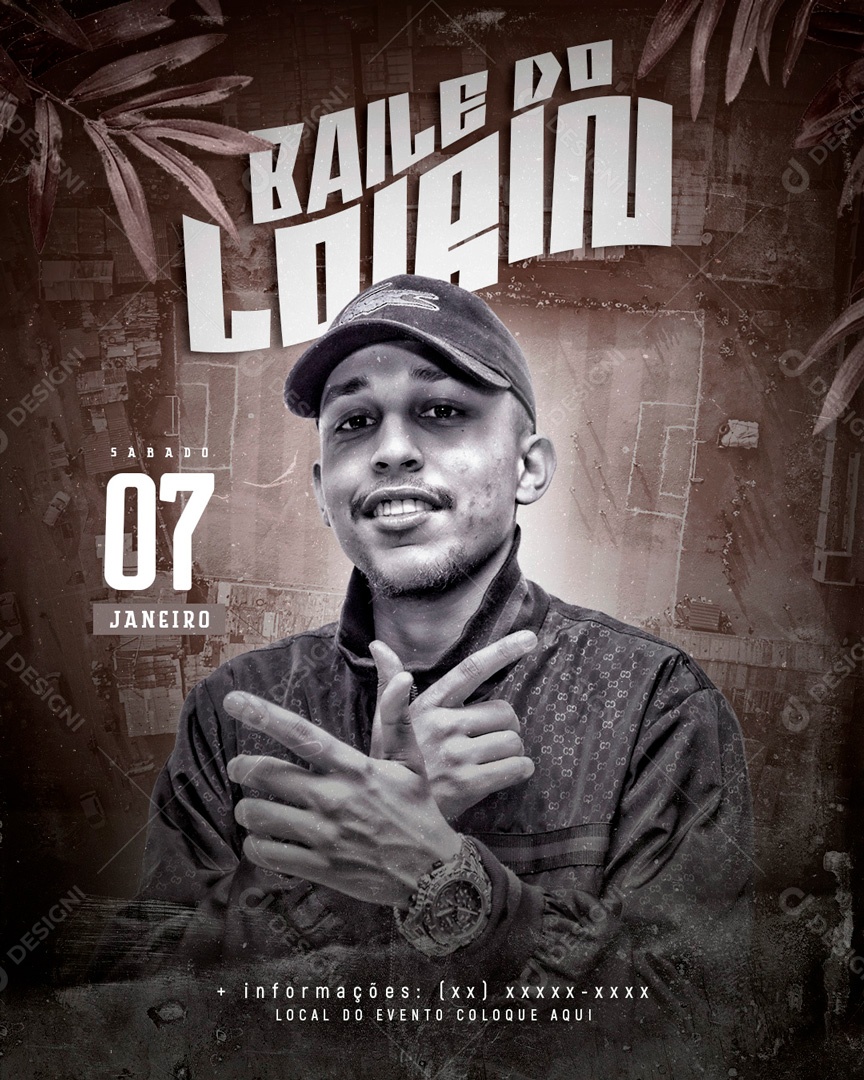 Flyer Baile do Loirin Social Media PSD Editável
