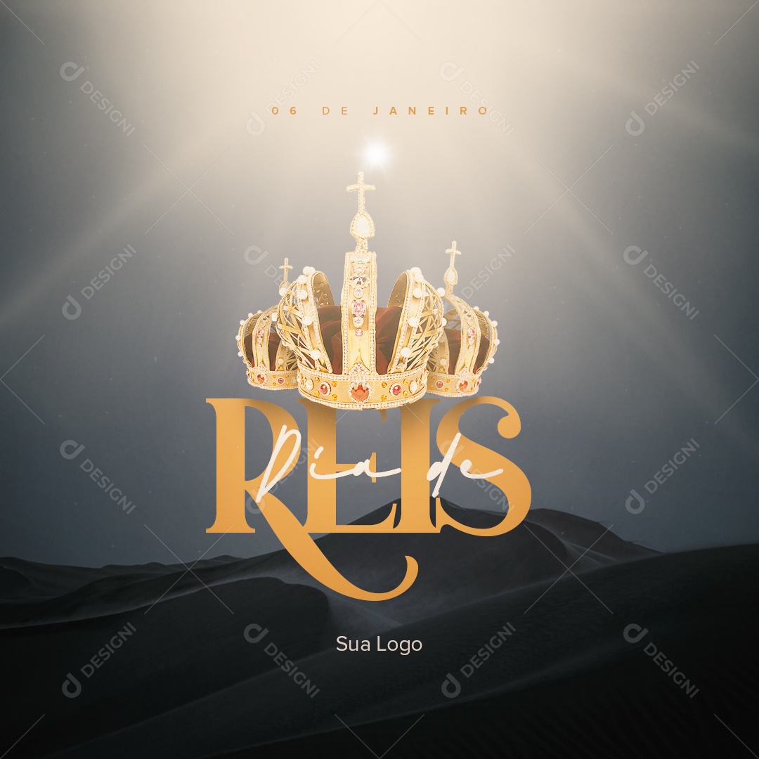 Kings Day January 6th Social Media Editable PSD