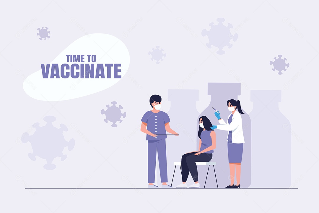 Ícones Itens Personagem Contra Covid-19 Vetores EPS