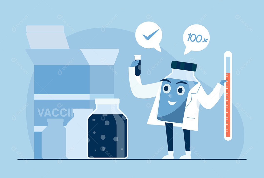 Ícones Itens Personagem Contra Covid-19 Vetores EPS