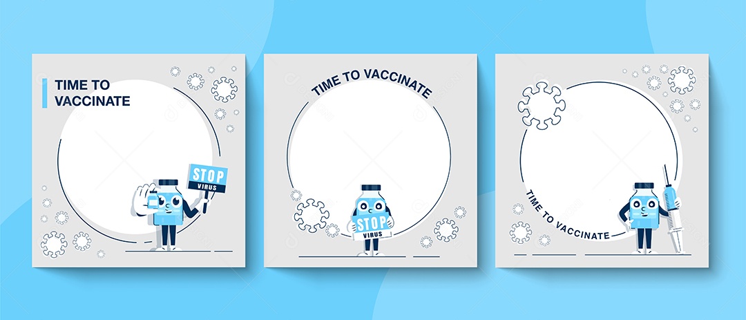 Ícones Itens Personagem Contra Covid-19 Vetores EPS