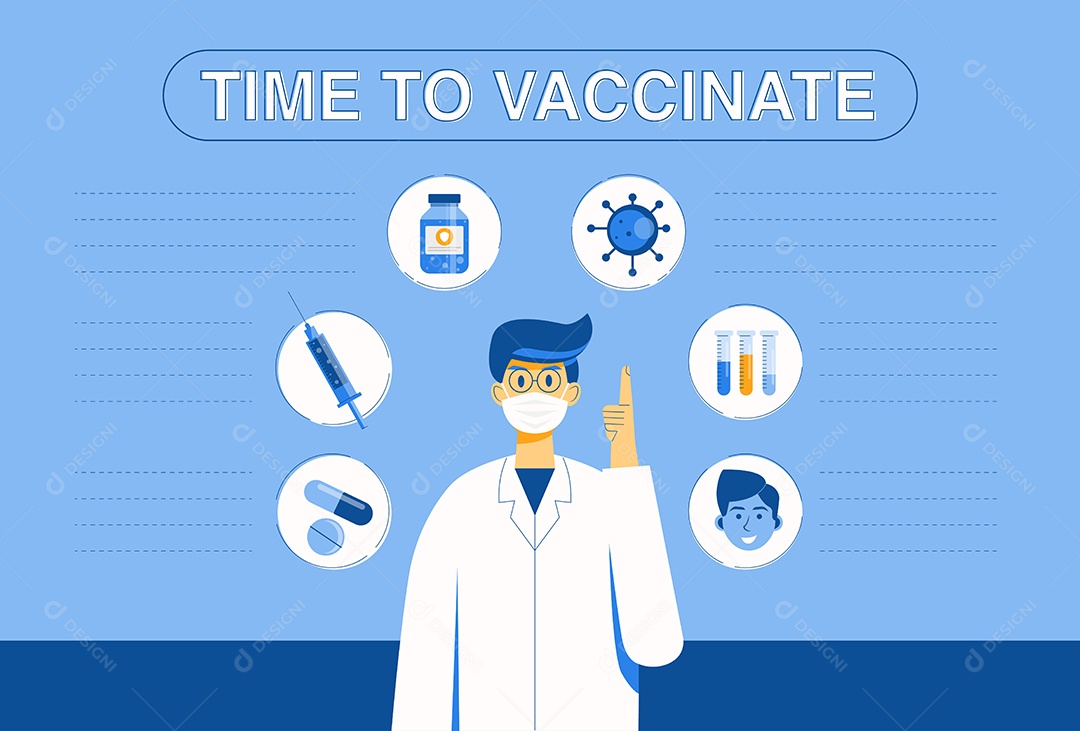 Icons Items Character Against Covid-19 Vectors EPS