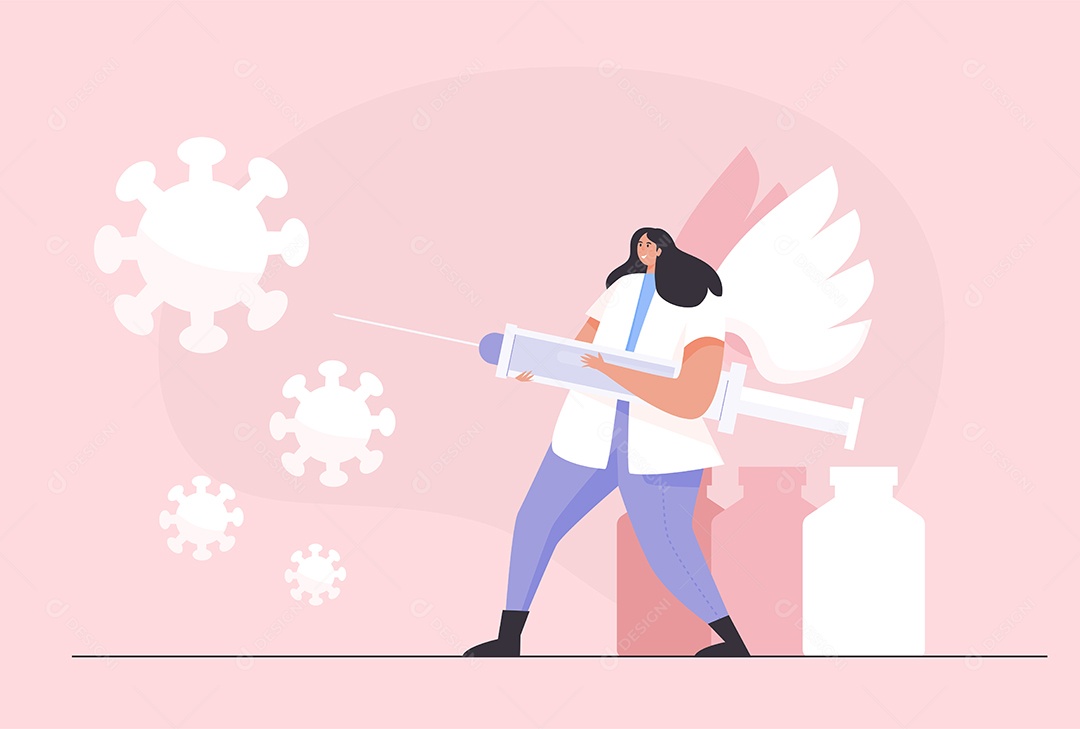 Icons Items Character Against Covid-19 Vectors EPS