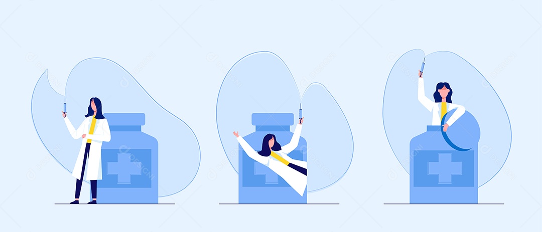 Medicamentos e Vacinas Contra Covid-19 Vetores EPS