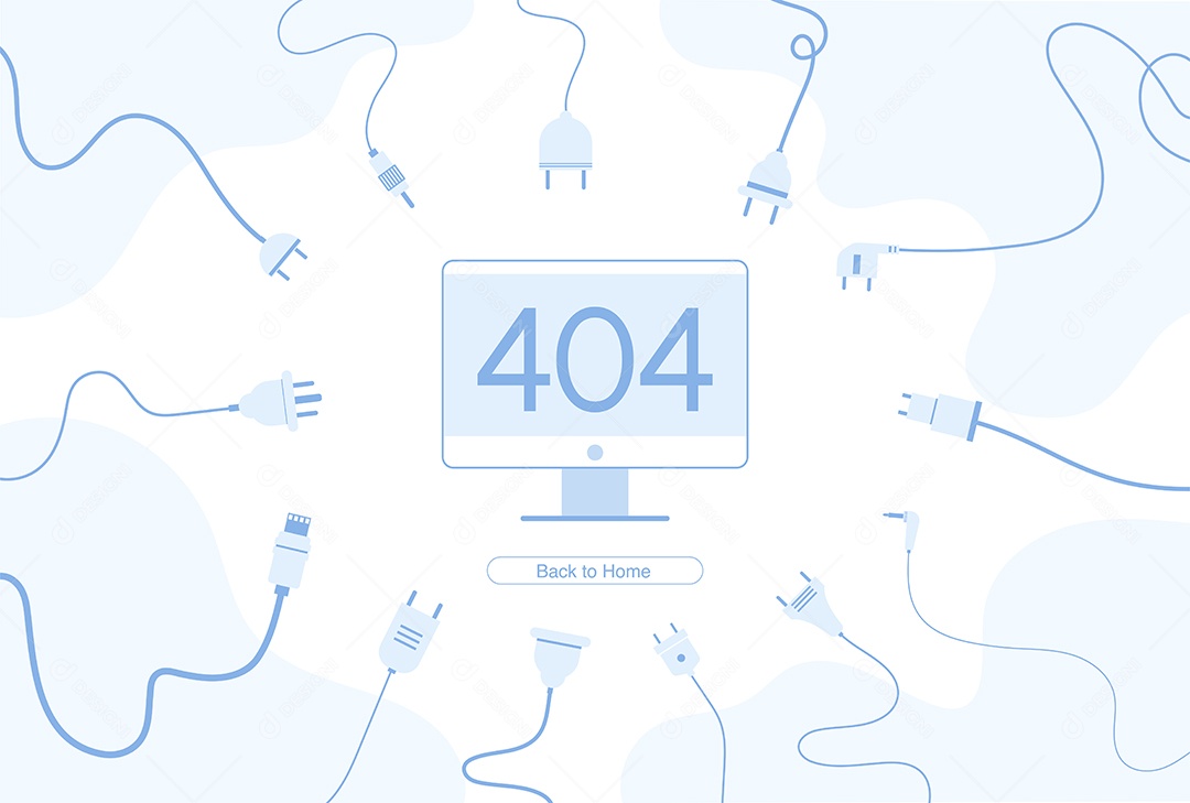 Aviso de Rede da Internet 404 Página de erro ou Arquivo não Encontrado Vetor EPS