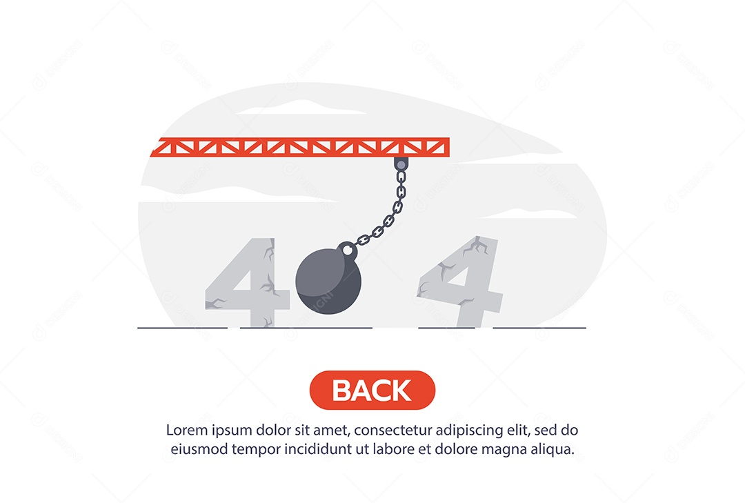 Aviso de Rede da Internet 404 Página de erro ou Arquivo não Encontrado Vetor EPS