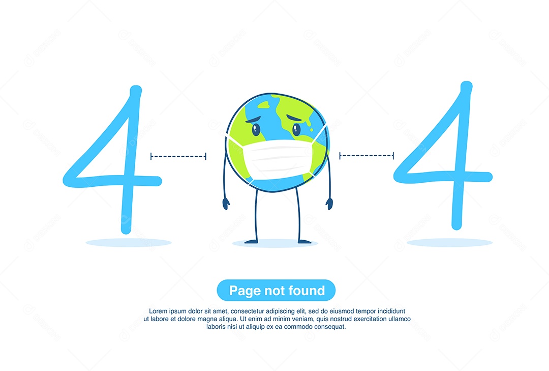 Aviso de Rede da Internet 404 Página de erro ou Arquivo não Encontrado Vetor EPS