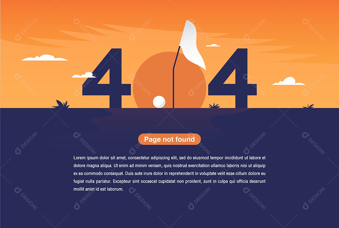 Aviso de Rede da Internet 404 Página de erro ou Arquivo não Encontrado Vetor EPS