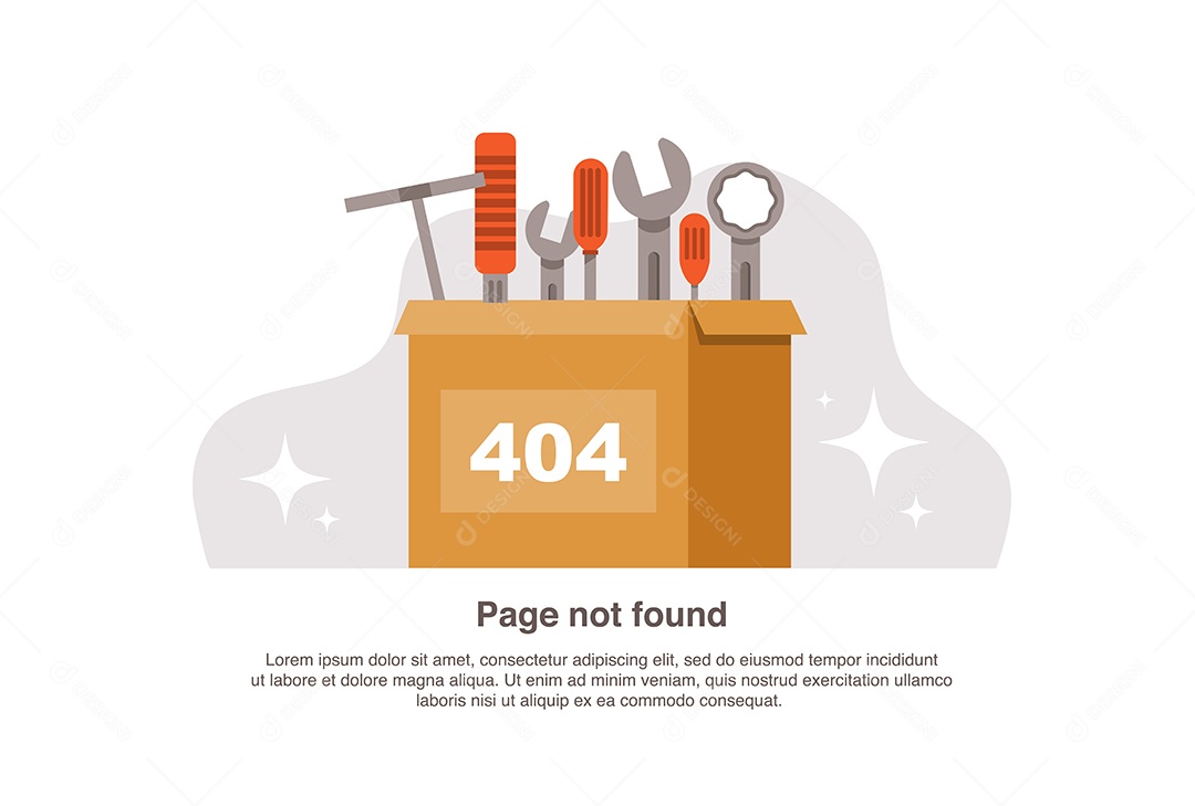 Aviso de Rede da Internet 404 Página de erro ou Arquivo não Encontrado Vetor EPS