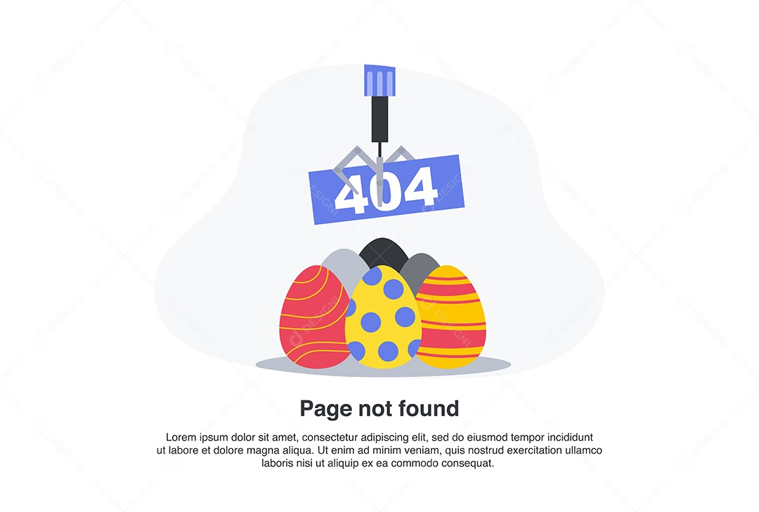 Aviso de Rede da Internet 404 Página de erro ou Arquivo não Encontrado Vetor EPS