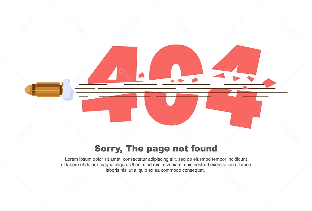 Aviso de Rede da Internet 404 Página de erro ou Arquivo não Encontrado Vetor EPS