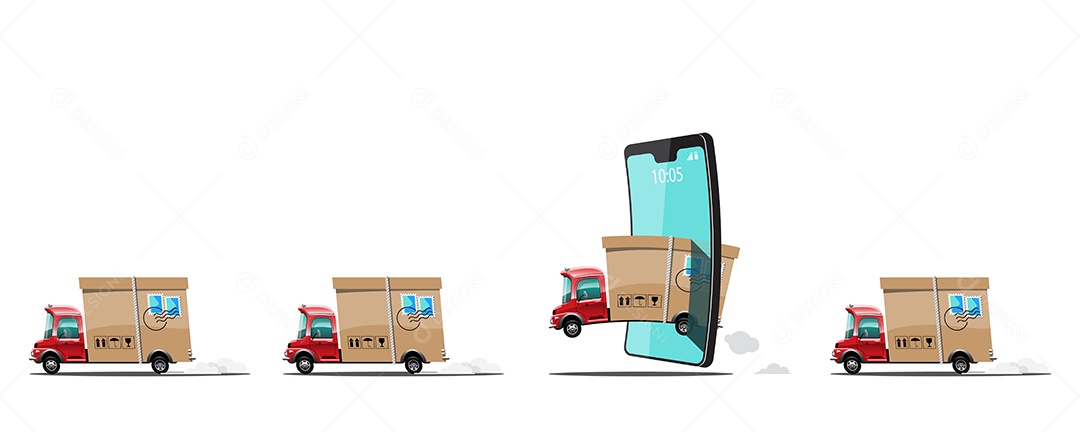 Ícones de Delivery e Entregas Comercial Desenhos Vetores EPS