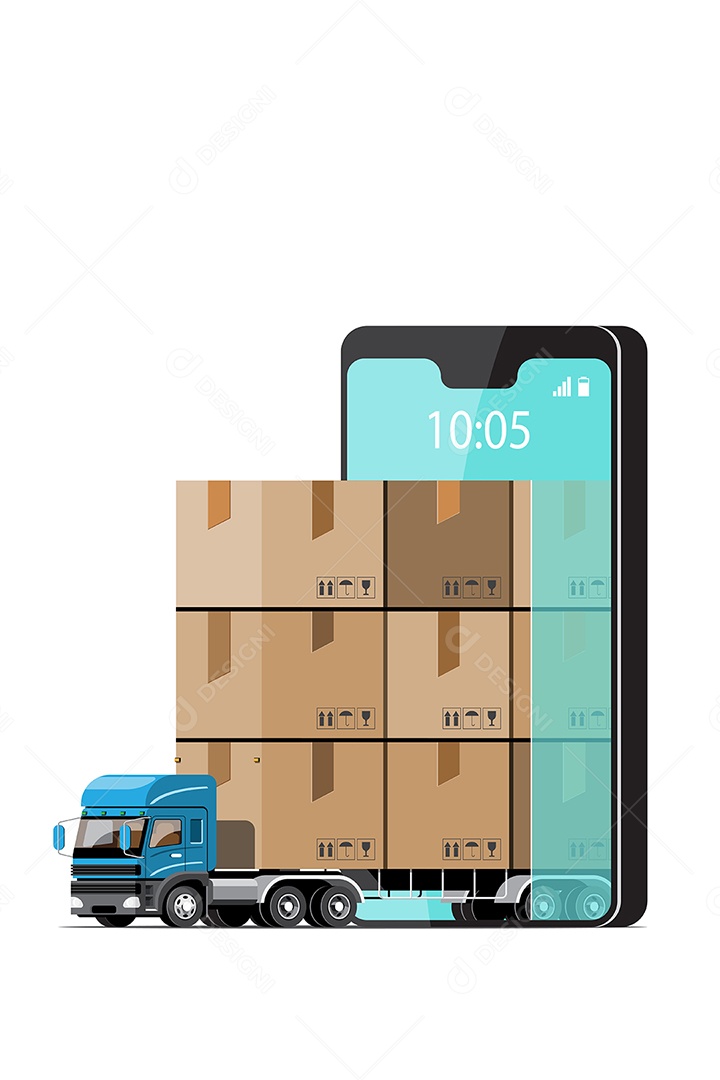 Grandes ícones coloridos vetoriais de veículos isolados Vetores EPS