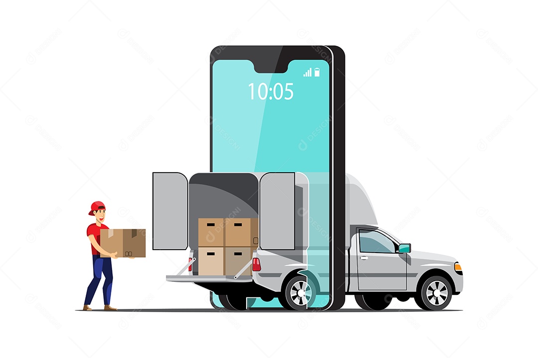 Ícones de Entregas Comercial e Delivery Desenhos Vetores EPS