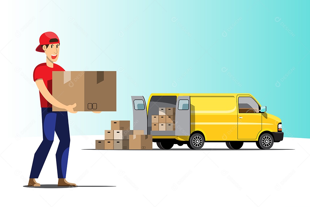 Ícones de Entregas Comercial e Delivery Desenhos Vetores EPS