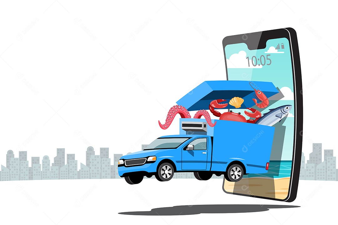 Ícones de Entregas Comercial e Delivery Desenhos Vetores EPS