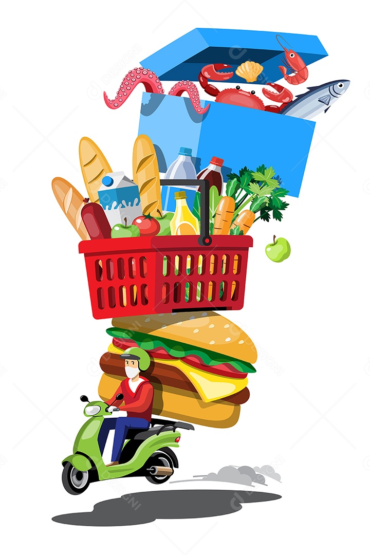 Ícones de Delivery e Entregas Comercial Desenhos Vetores EPS