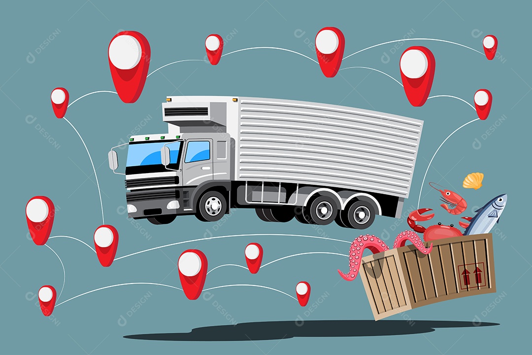 Ícones de Delivery e Entregas Comercial Desenhos Vetores EPS