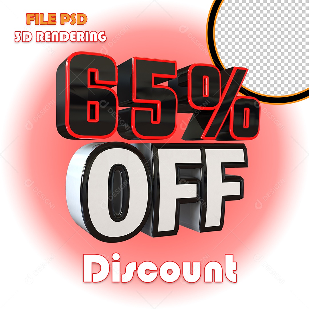 Selo 3D Para Composição 65% Off Desconto PSD