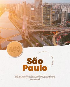 Aniversário de Cidade Parabéns São Paulo 469 ANos Social Media PSD Editável