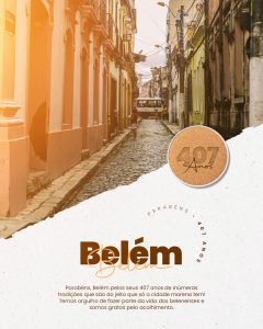 Aniversário de Cidade Parabéns Belém Pelos Seus 407 Anos Social Media PSD Editável