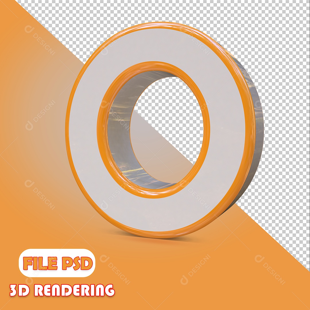 Letra 3D Para Composição O PSD