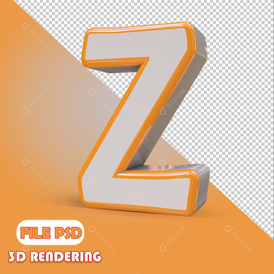 Letra 3D Para Composição Z PSD