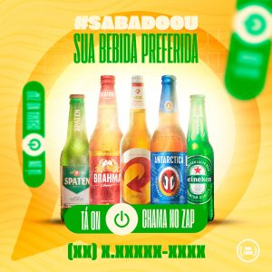 Post Cerveja Sua Bebida Preferida Social Media PSD Editável