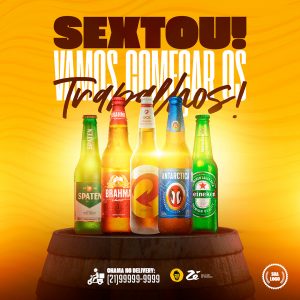Post Cerveja Sextou Vamos Começar Social Media PSD Editável