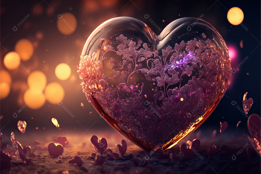 Dia dos namorados, casal apaixonado entre um arranjo de coração gigante