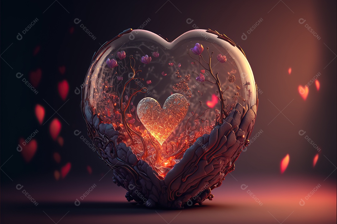 Papel de parede do dia dos namorados, amor adorável, coração