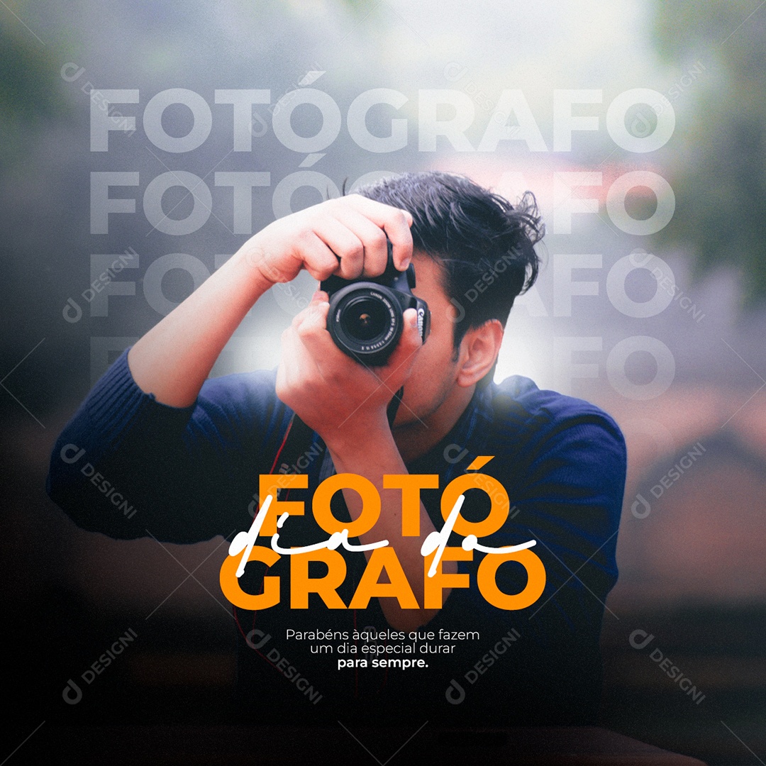 Parabéns Àqueles que Fazem um Dia Especial Dia do Fotógrafo Social Media PSD Editável