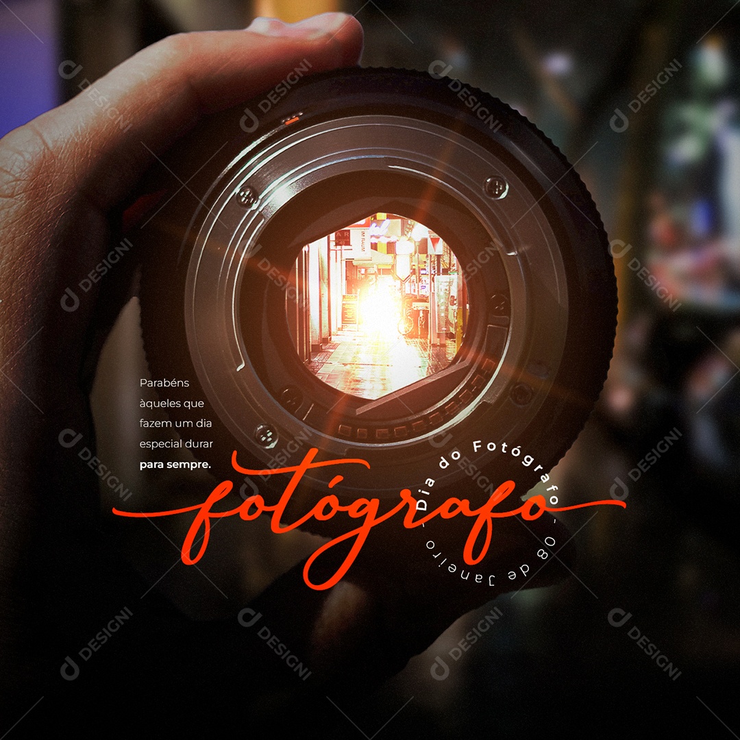 Parabéns Àqueles que Fazem um Dia Especial Dia do Fotógrafo Social Media PSD Editável